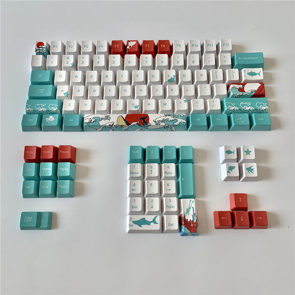 Keycaps PBT Coral Sea - Sublimación de Cinco Caras para Teclado Mecánico - Image 5