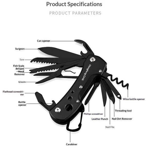 Cuchillo Plegable Multifuncional Portátil - Herramienta de Supervivencia Compacta