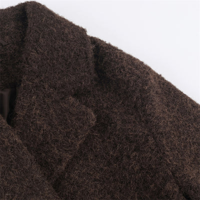 Abrigo Boucle Suelto Doble Botonadura Largo Otoño Invierno - Image 17