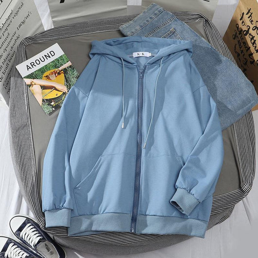 Abrigo Sudadera con Capucha y Manga Larga en Colores Lisos - Image 19