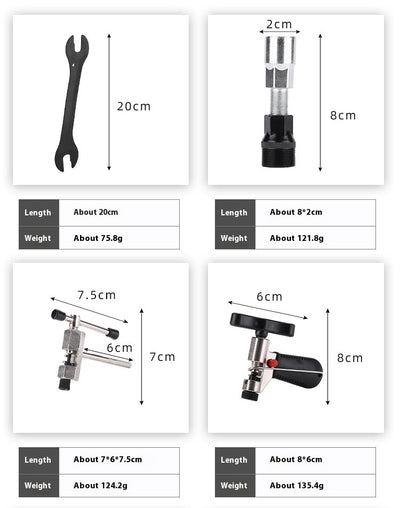 Kit Completo de Herramientas para Reparación de Bicicletas de Montaña con Cortacadenas - Image 27
