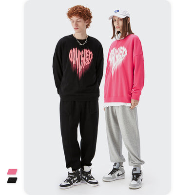 Sudadera de Pareja con Estampado Corazón Foam - Cuello Redondo y Puño Acanalado - Image 7
