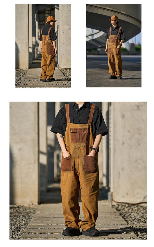 Overol Retro Holgado con Tirantes en Khaki Trendy - Image 12
