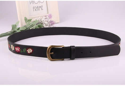 Cinturón Vintage para Mujer con Bordado Floral - Image 10