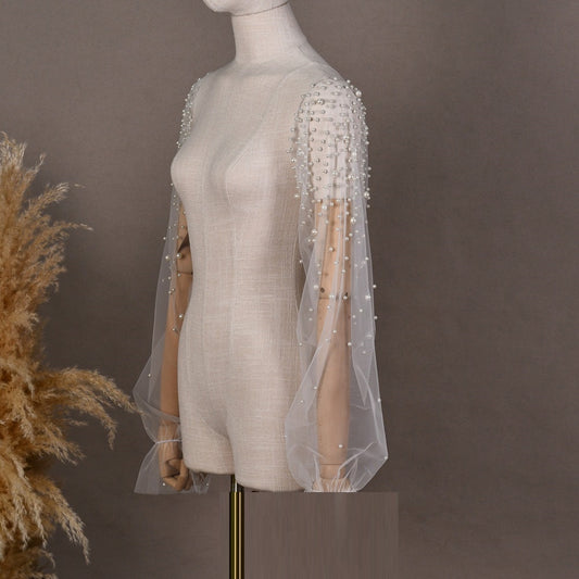 Manguitos de Perla Desmontables para Novia - Accesorios de Boda Versátiles