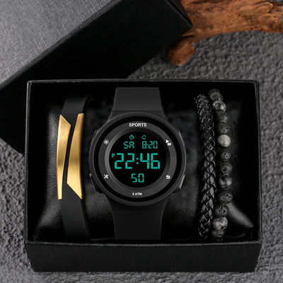 Reloj Pulsera Cuarzo con Cinturón Creativo y Set de Brazaletes - Image 7
