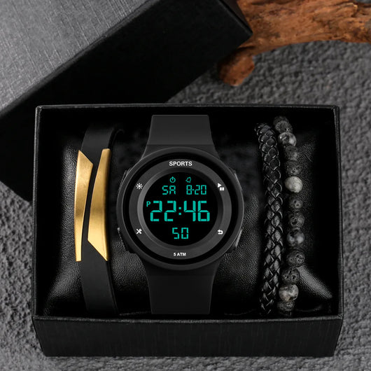 Reloj Pulsera Cuarzo con Cinturón Creativo y Set de Brazaletes - Image 7