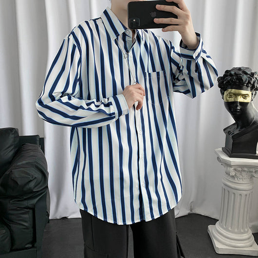 Camisa Manga Larga Bloques de Color Estilo Hong Kong - Image 3