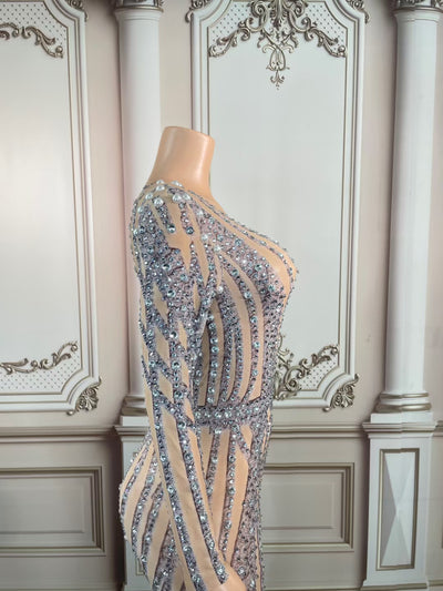 Body de Malla con Flecos y Cristales Brillantes - Image 7