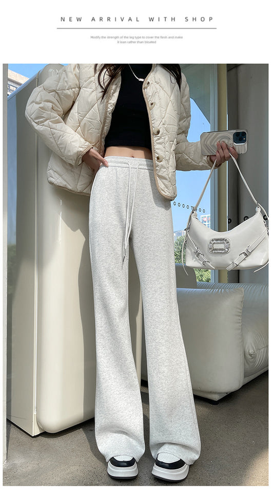 Pantalones Deportivos Acampanados Forrados en Fleece para Mujer - Cintura Alta Reductora - Image 40