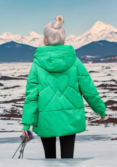 Abrigo Acolchado Coreano Oversize con Relleno de Plumón - Image 14