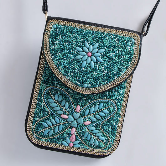 Bolsa Bohemia para Celular con Cuentas y Concha Marina - Image 62