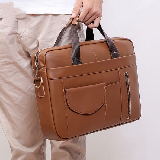 Bolso de Cuero Genuino para Hombre - Diseño Casual y Versátil