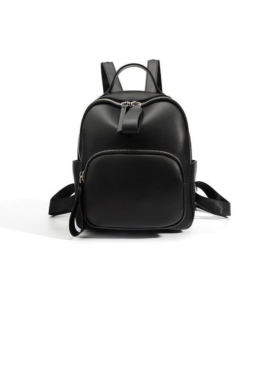Mochila de Cuero Genuino Retro con Contraste de Colores - Ligera y Versátil para Diario - Image 19