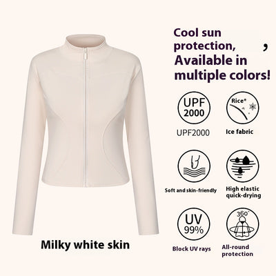 Chaqueta Deportiva para Yoga Mujer Manga Larga Protección Solar Ropa Outdoor - Image 8