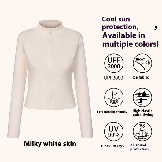 Chaqueta Deportiva para Yoga Mujer Manga Larga Protección Solar Ropa Outdoor - Image 8