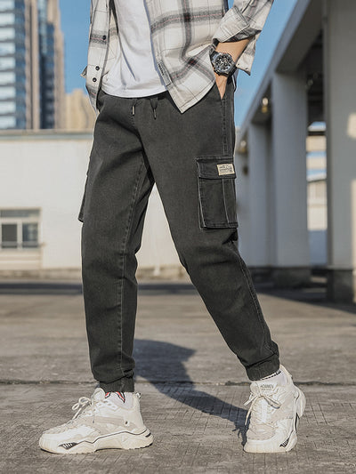 Pantalones Cargo Retro Japoneses Talla Grande Holgados Estilo Casual - Image 13