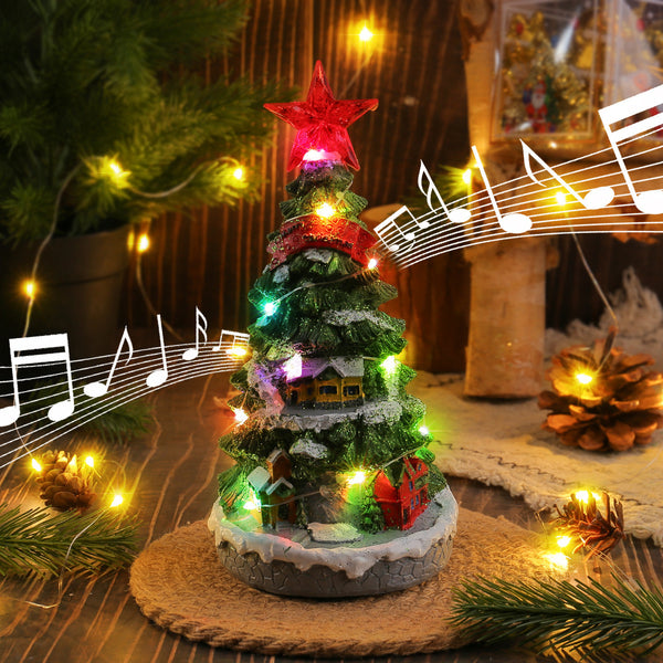 Caja de Música Árbol de Navidad Luminoso con Decoración Sonora