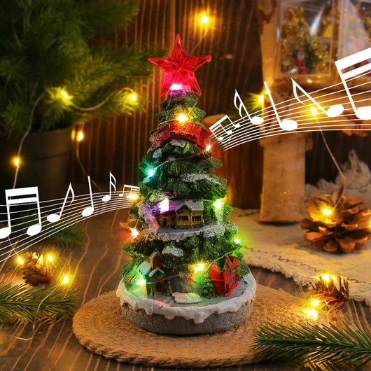 Caja de Música Árbol de Navidad Luminoso con Decoración Sonora