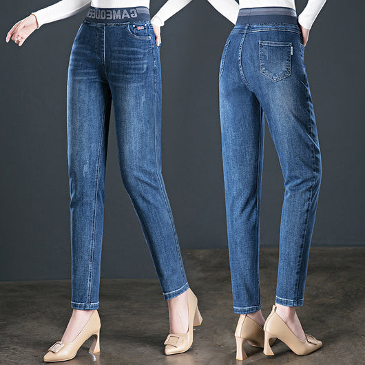 Jeans Talle Alto Elástico con Forro Polar para Mujer - Image 10