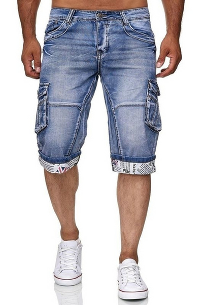 Shorts Denim Recto Clásico con Bolsillos Funcionales - Image 10