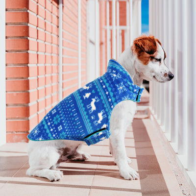 Abrigo Polar Navideño Reversible para Perros