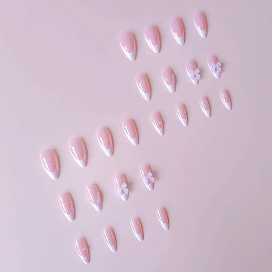 Uñas Acrílicas Cortas con Cristales Brillantes - Acabado Glossy - Image 13