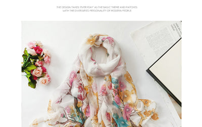 Pañuelo Playa Protección Solar Flor de Cerezo - Ligero y Suave para Mujer - Image 49