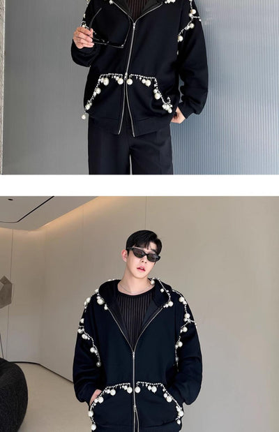 Cardigan Tejido a Mano con Perlas para Hombre y Mujer - Image 15