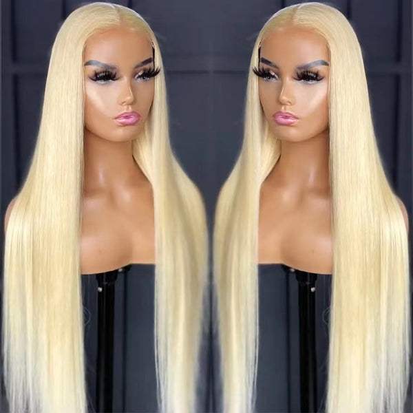 Peluca Frontal de Encaje Liso Largo para Mujeres Africanas