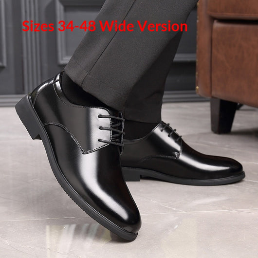 Zapatos Formales de Cuero Genuino para Hombre Talla Extra Grande