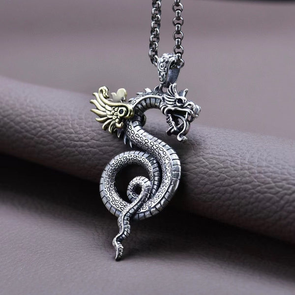 Dije Dragón Ala Plata S925 Estilo Nacional Personalizado