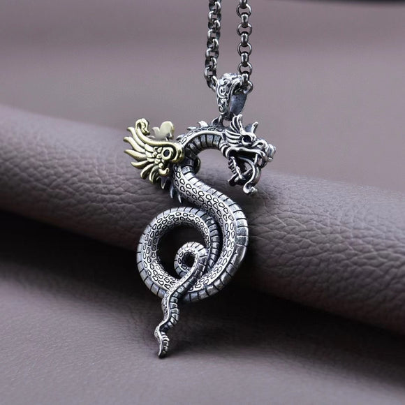 Dije Dragón Ala Plata S925 Estilo Nacional Personalizado