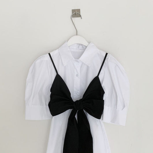 Blusa para Mujer con Detalle de Pecho y Mangas Abullonadas Medianas - Image 7