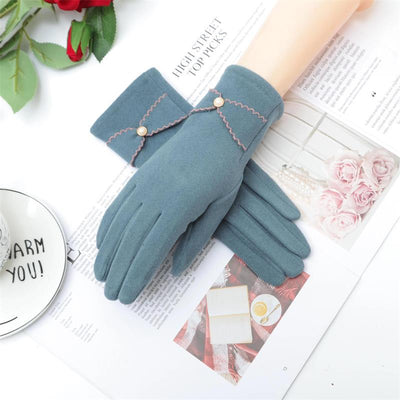 Guantes de Gamuza Aterciopelada para Mujer - Abrigo Otoño Invierno - Image 3
