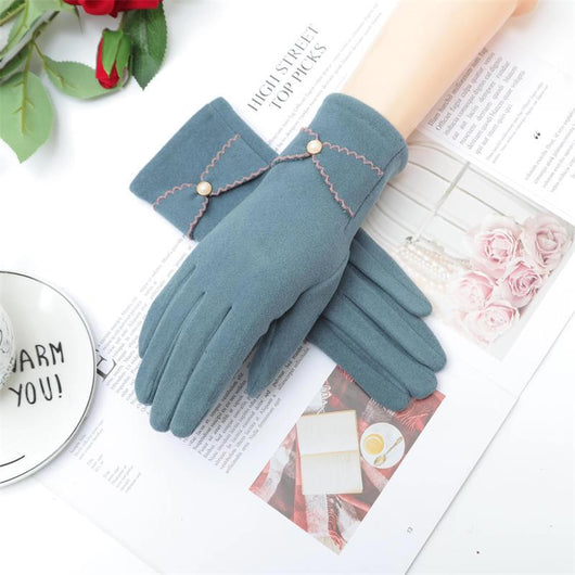 Guantes de Gamuza Aterciopelada para Mujer - Abrigo Otoño Invierno - Image 3