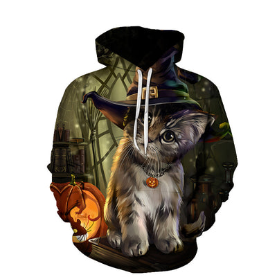 Sudadera 3D Gatos Enamorados - Hoodie Casual Cuello Redondo - Image 10