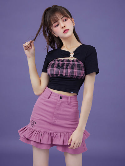 Playera Femenina con Contraste de Colores Love - Image 12