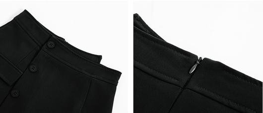 Shorts Casuales Negros con Diseño Asimétrico para Mujer - Image 13