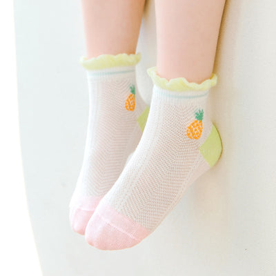 Calcetines Infantiles de Encaje Transpirables con Malla de Seda y Algodón - Image 4