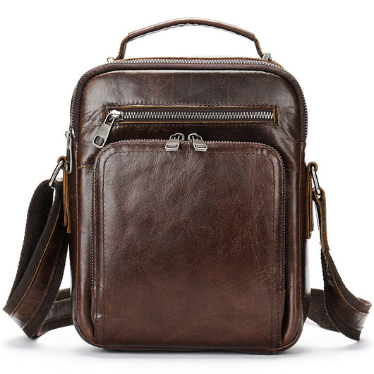 Bolso Mensajero de Cuero Retro con Gran Capacidad - Image 7