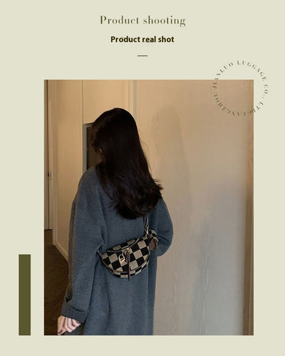 Bolsa Crossbody de Cuadros Escoceses Estilo Occidental Multiusos - Image 11