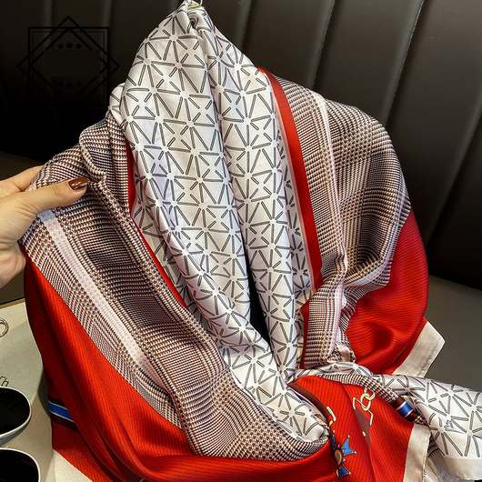 Foulard Ligero de Seda para Mujer - Bufanda Larga Elegante de Verano - Image 52