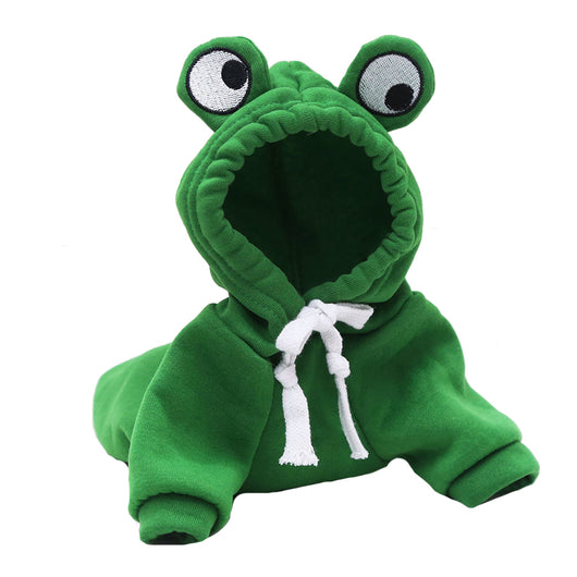 Sudadera Cálida de Rana para Mascotas - Disfraz Halloween Divertido para Gatos y Perros Pequeños - Image 3