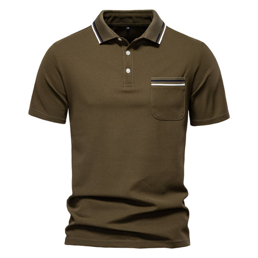 Polo Ejecutivo a Rayas con Cuello Clásico para Hombre - Image 15