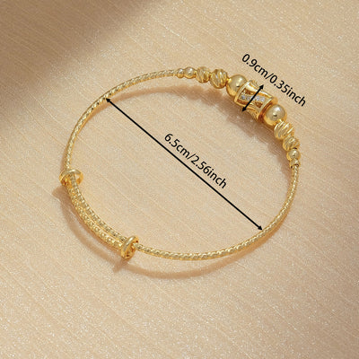 Pulsera Dorada de Esferas Africanas Árabe para Mujer - Image 13