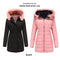 Parka Acolchada con Cuello de Piel Desmontable Reversible