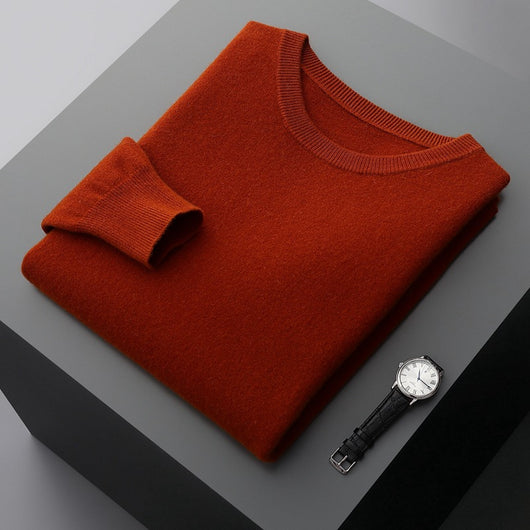 Suéter de Cuello Redondo 100% Cashmere para Hombre - Otoño e Invierno - Image 12