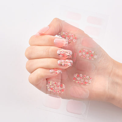 Pegatinas de Uñas Efecto Ojo de Gato Bronceado con Letras de Color - Image 3