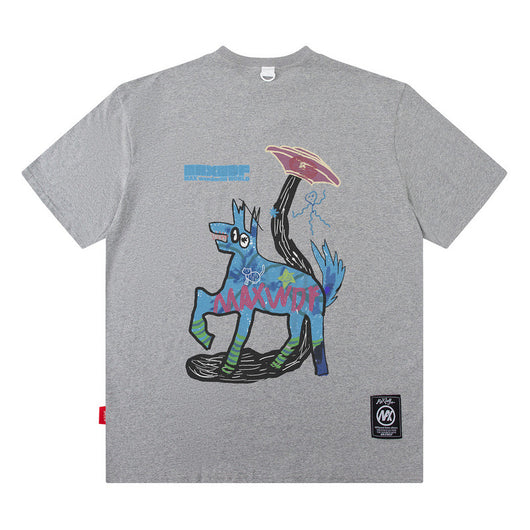 Playera Oversize Suelta American Street de Manga Corta - Image 4